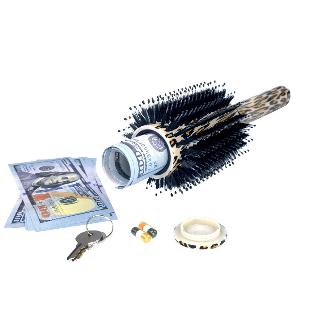 Hair Brush Diversion Safe for Travel, Hidden Compartment for Cash, Keys, and Jewelry