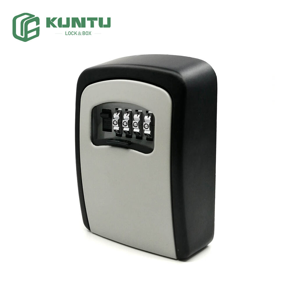 Outside Waterproof Keys Safe Lock Box 4 Code Combination Metal Storage Lockable Box
