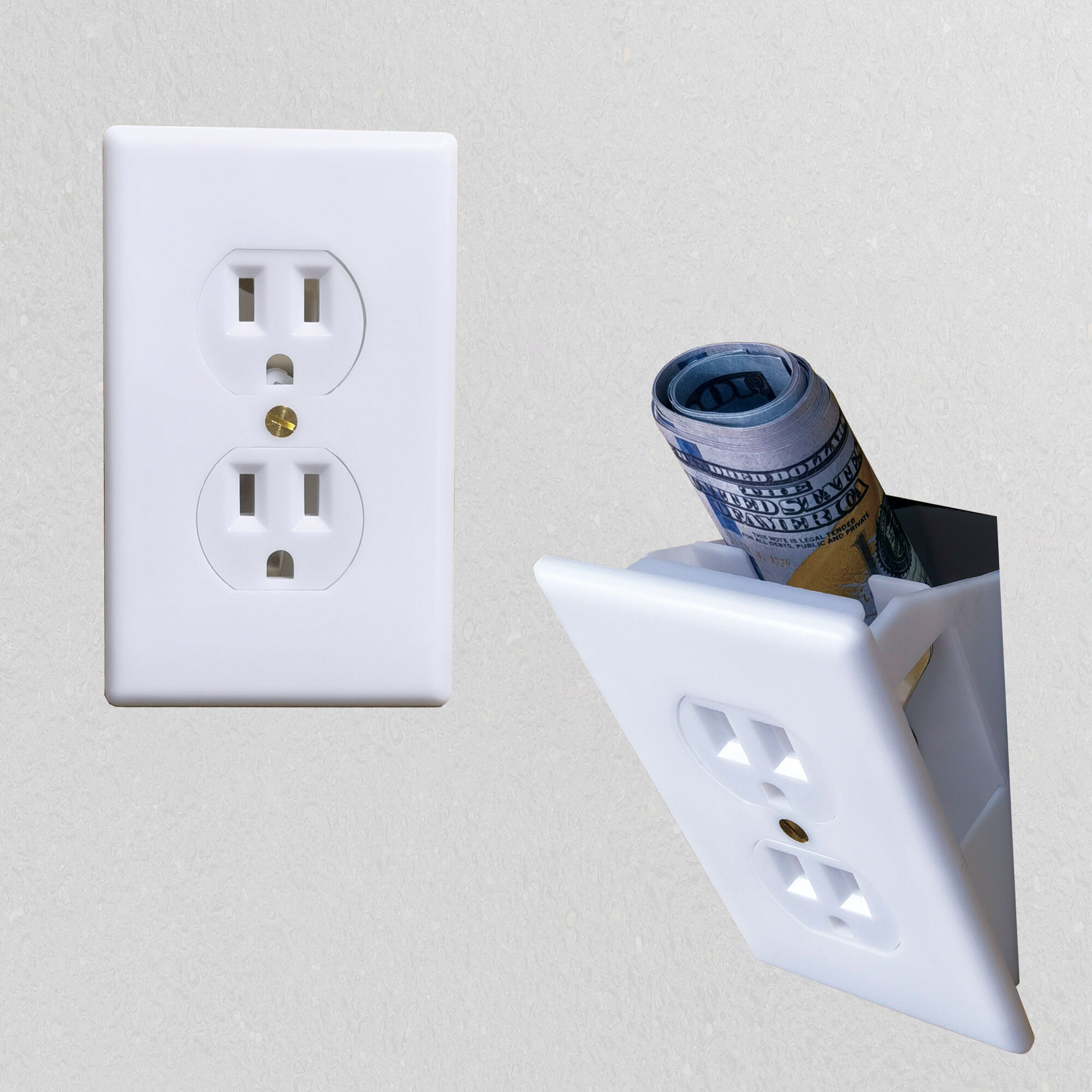 Hidden Storage Outlet – Secret Wall Socket Safe for Cash, Keys, and Valuables