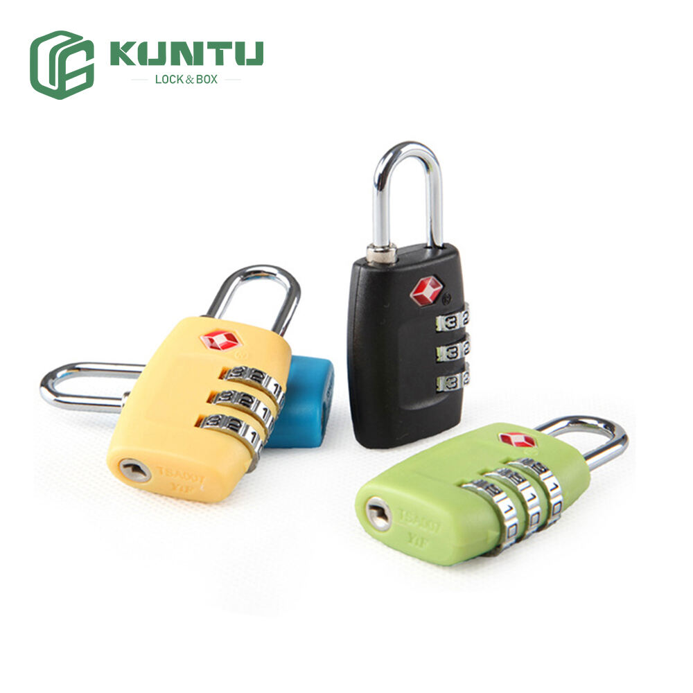 TSA-approved luggage lock TSA335 Travel luggage zipper lock Plastic TSA combination lock