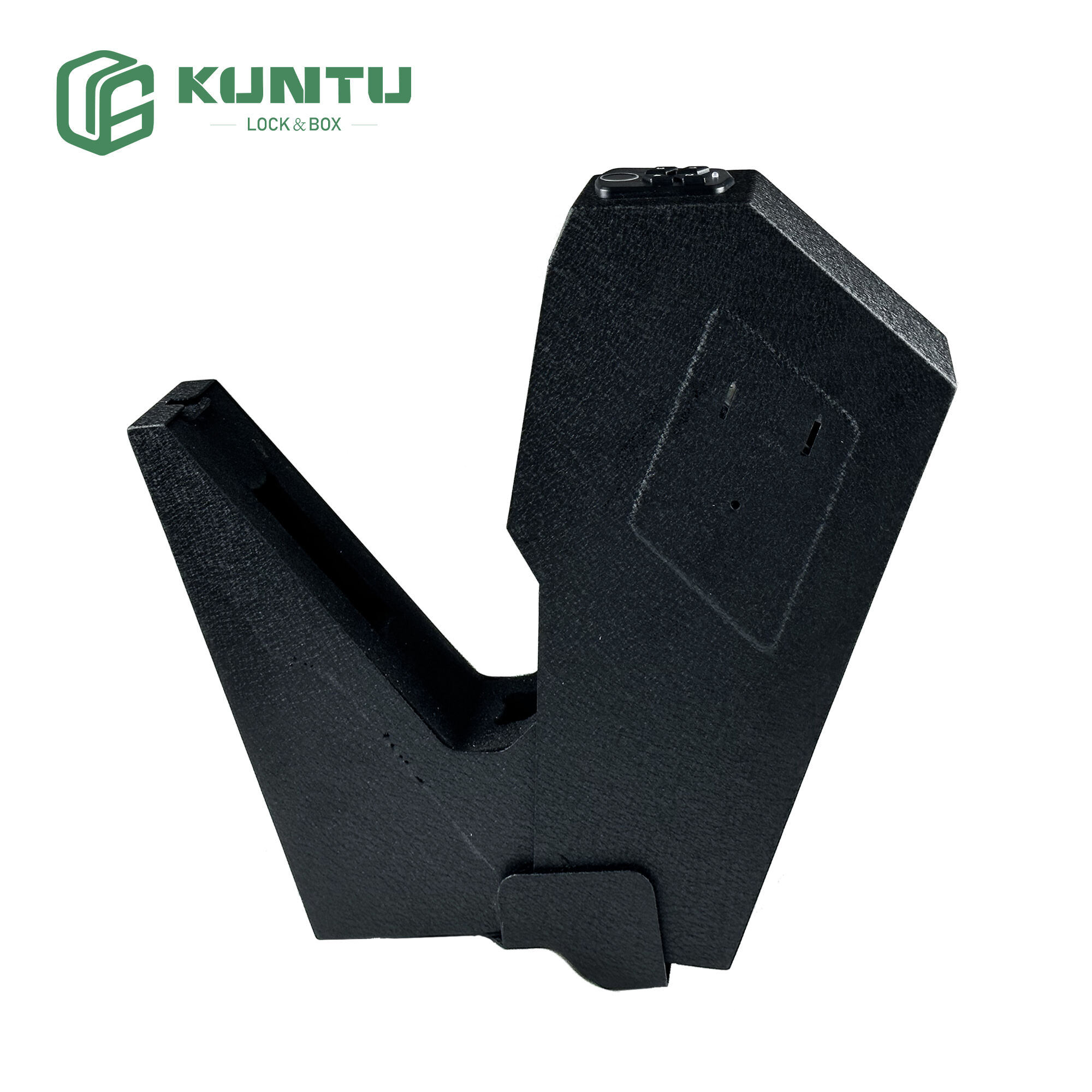 Brankas Senjata Api, Brankas Pistol Biometrik Sidik Jari Akses Cepat Penurunan Tunggal Gunakan Penguncian Papan Ketik dan Kunci, untuk Pemasangan Dinding Meja Malam Samping Tempat Tidur Meja Kendaraan
