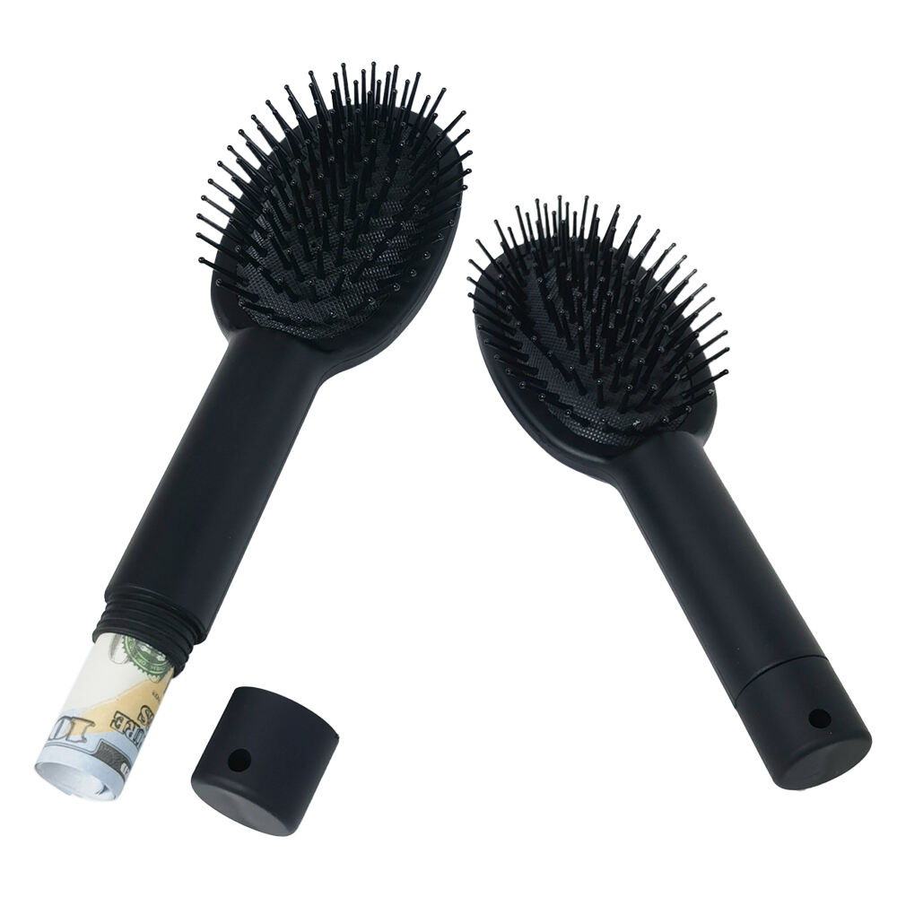 Hair Brush Safe with Removable Lid Concealed Storage for Cash Keys Jewelry Perfect for Travel