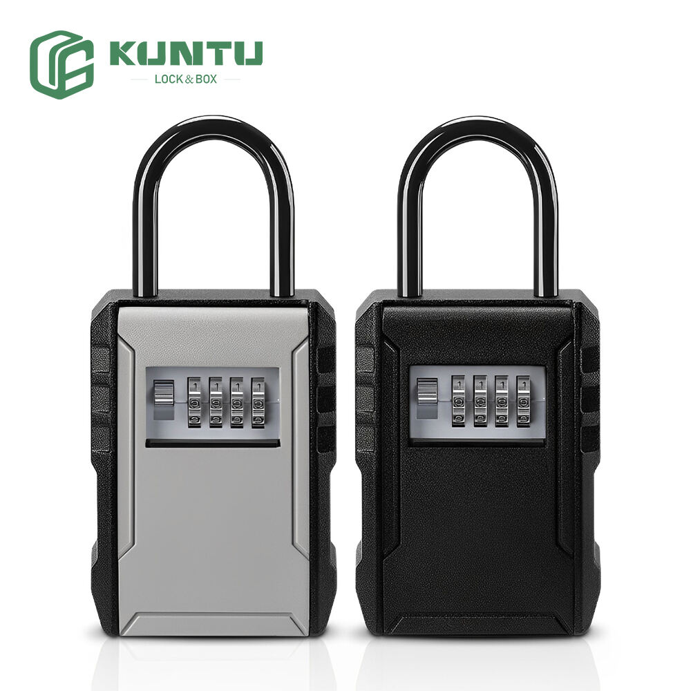 Portable Key Lock Box Removable Wall Mounted for House Key, Car Keys, 6 Key Capacity, Weatherproof Resettable Code