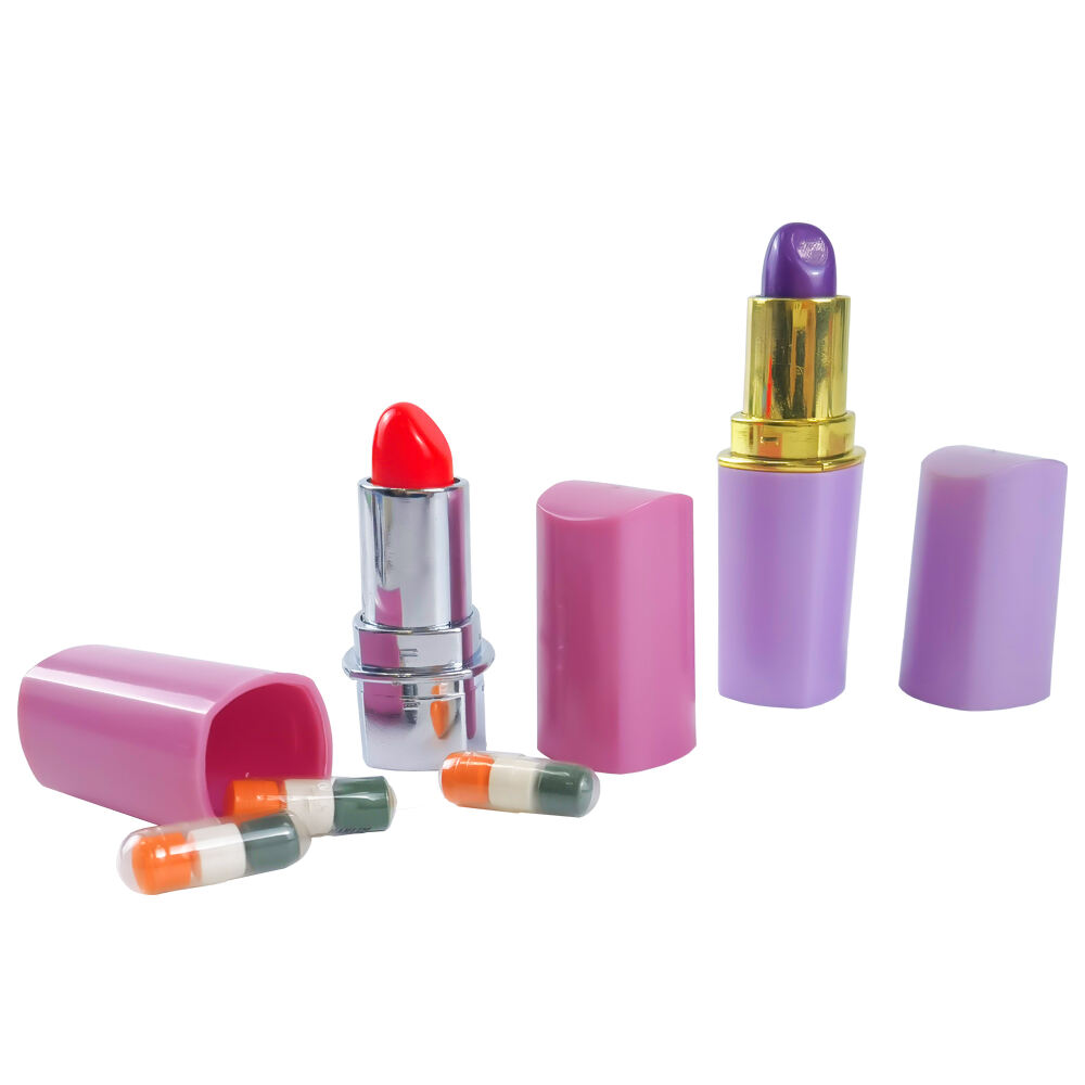Portable Lip Stick Pill Case Diversion Safe Stash Storage by Smoke Mart