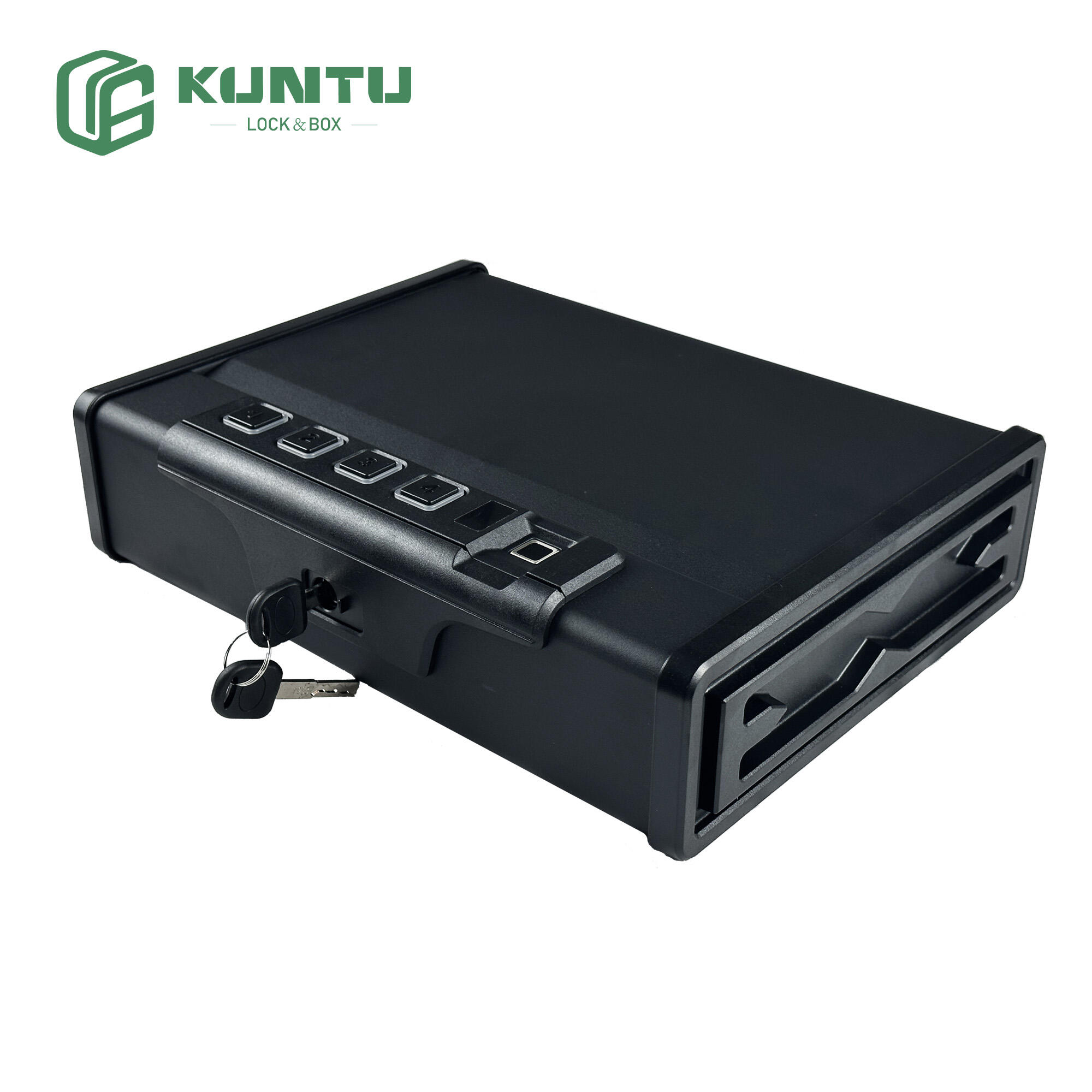 Brankas Senjata Biometrik - Brankas Pistol dengan Sidik Jari dengan Lampu Internal, Tiga Metode Pembukaan, dan Sumber Daya Darurat, Kotak Kunci Senjata untuk Digunakan di Rumah, Tepi Ranjang, Meja Malam, dan Mobil