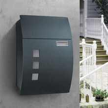Outer Side Round Shape Black Unique Design Water Protective Mail Box
