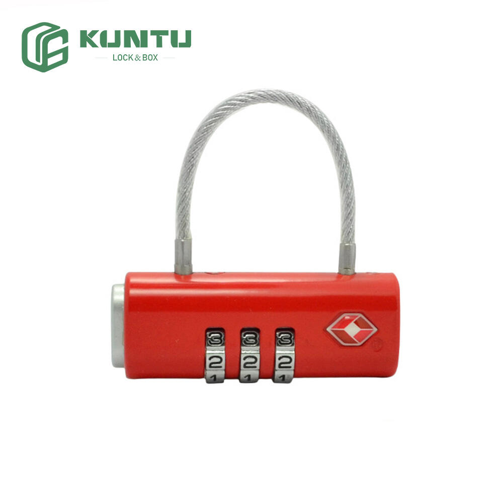 TSA13223 Customs Combination Lock Luggage Steel Cable Suitcase Padlock Customs Lock