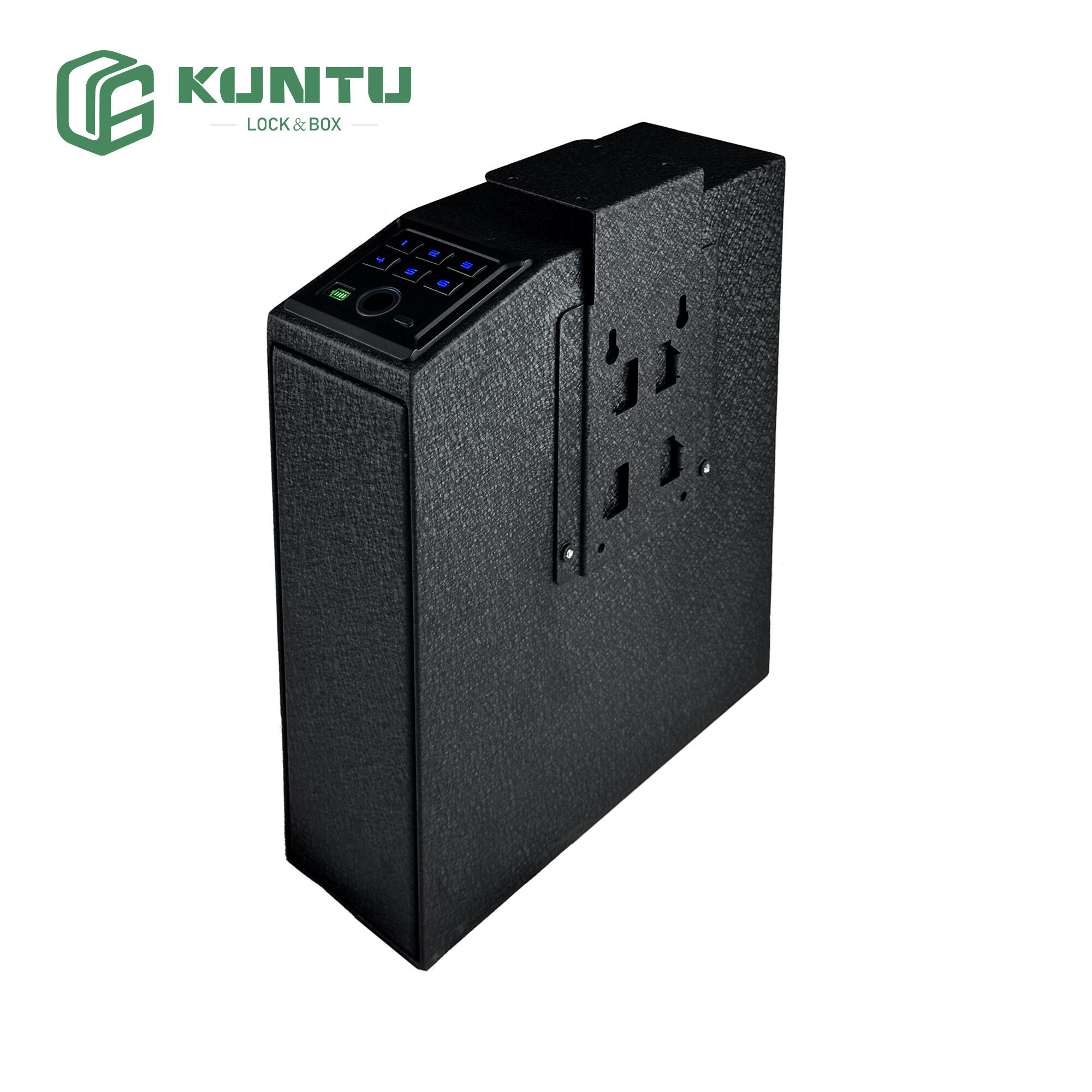 Brankas Senjata Api, Brankas Pistol Biometrik Meja Malam, Akses Cepat Pintu Geser Pistol dan Kotak Kunci Senjata Api untuk Rumah, Mobil, Truk, Tepi Tempat Tidur 3-Cara Pembukaan Aman Sidik Jari, Kunci Digital, Lampu Interior