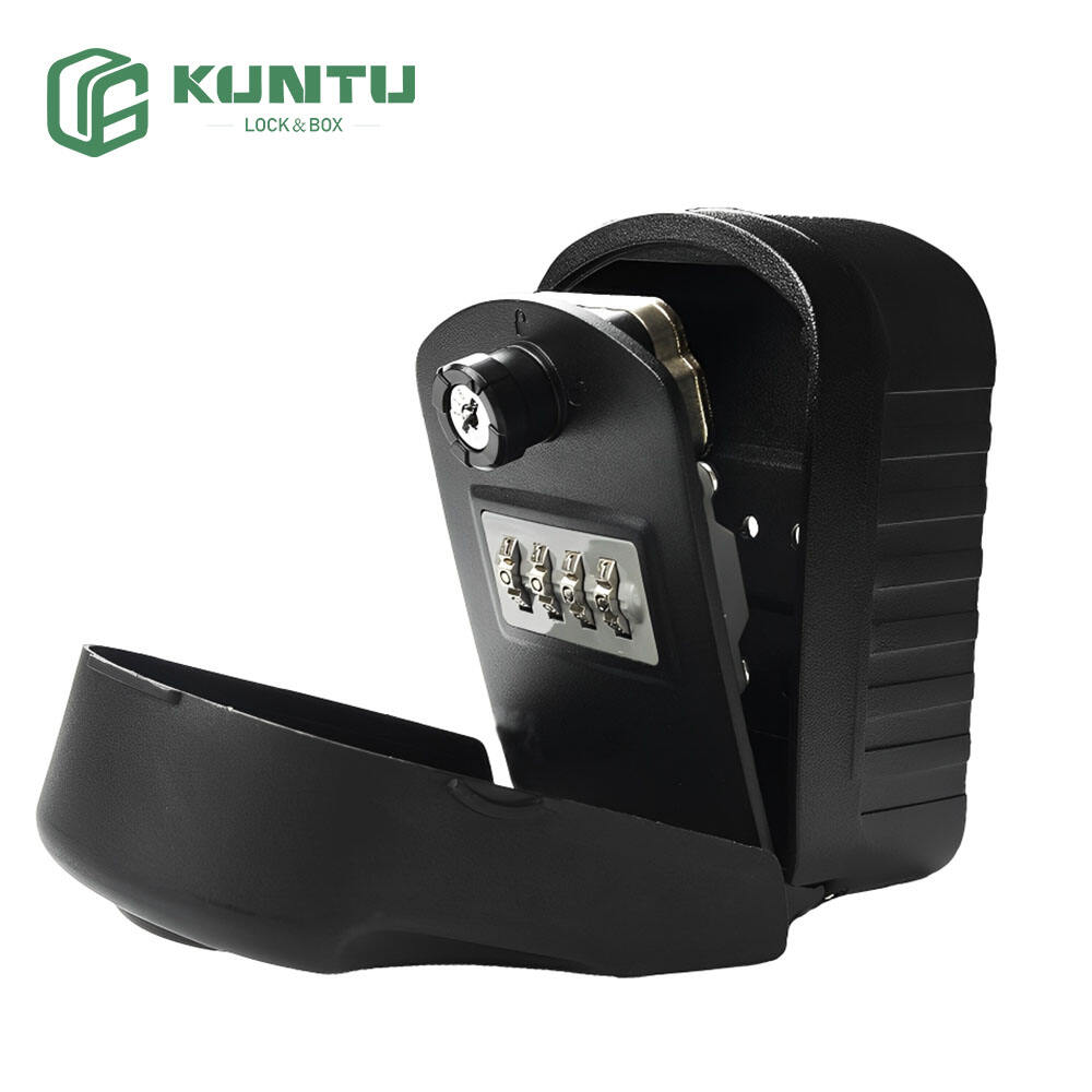 Emergency Combination and Key Lock Box Outside Wall Mount Metal Key Safes