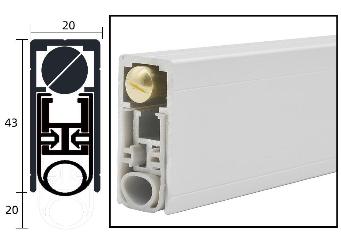 Roller button Pivot door used Heavy duty Door Bottom Automatic Drop Down Seal / ADDS-R