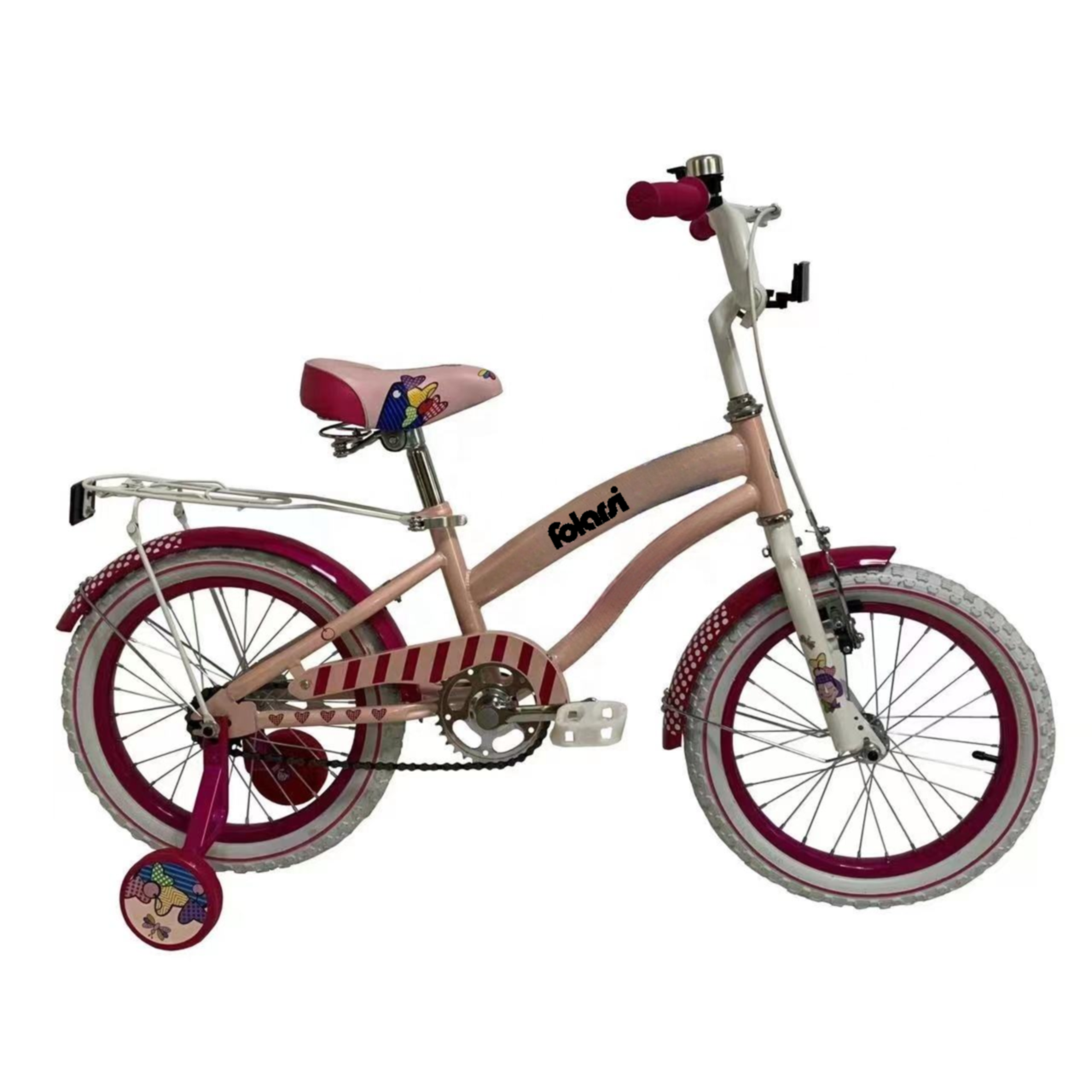 2025 New Design 16-Inch Girls Bike Kids Riding Style with Steel Fork Ordinary Pedal Single Speed Gears Direct Supplier