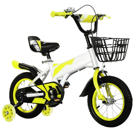 20-Inch Steel Fork Single Speed Single Brake Line Mountain Bike Ordinary Pedal with Training Wheels for Kids 5-9 Years