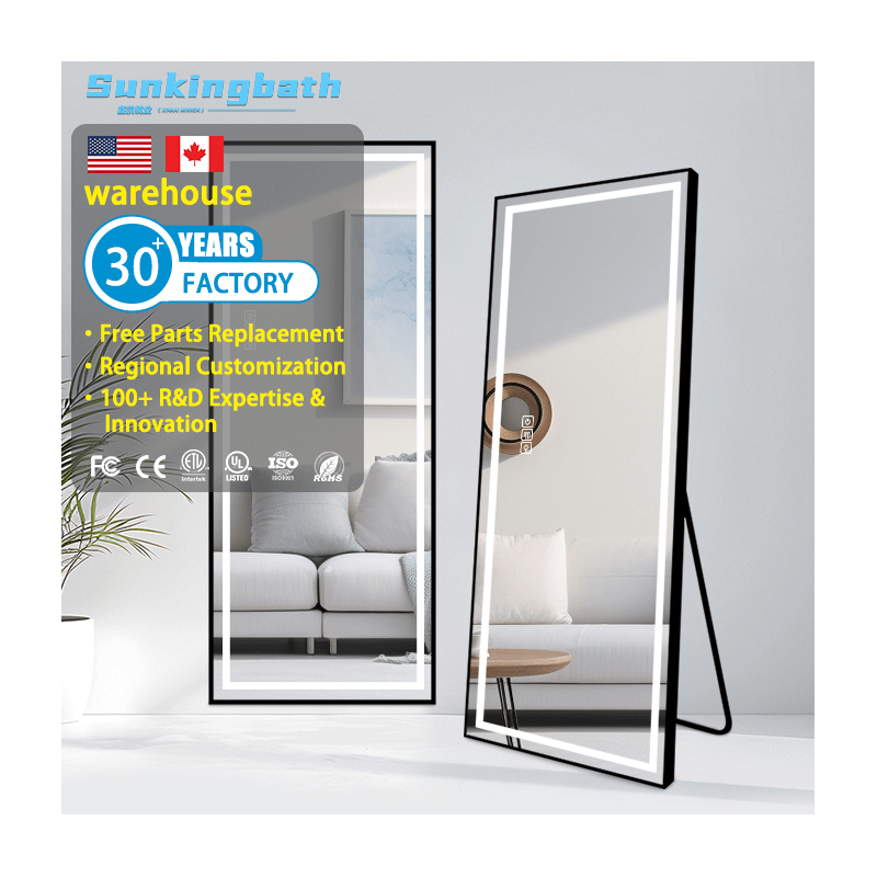 Framed LED Full-Length Mirror