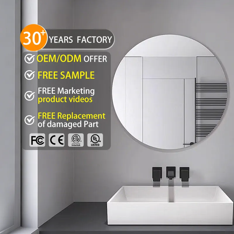 Frameless mirror