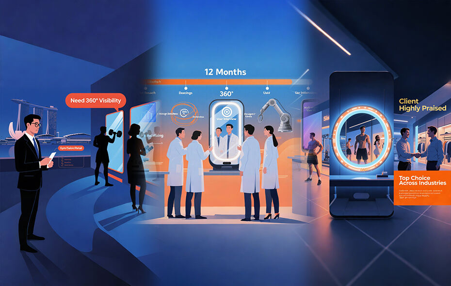 A 360° Vision Turned into Reality: Smart Mirror for Multi-Use Spaces