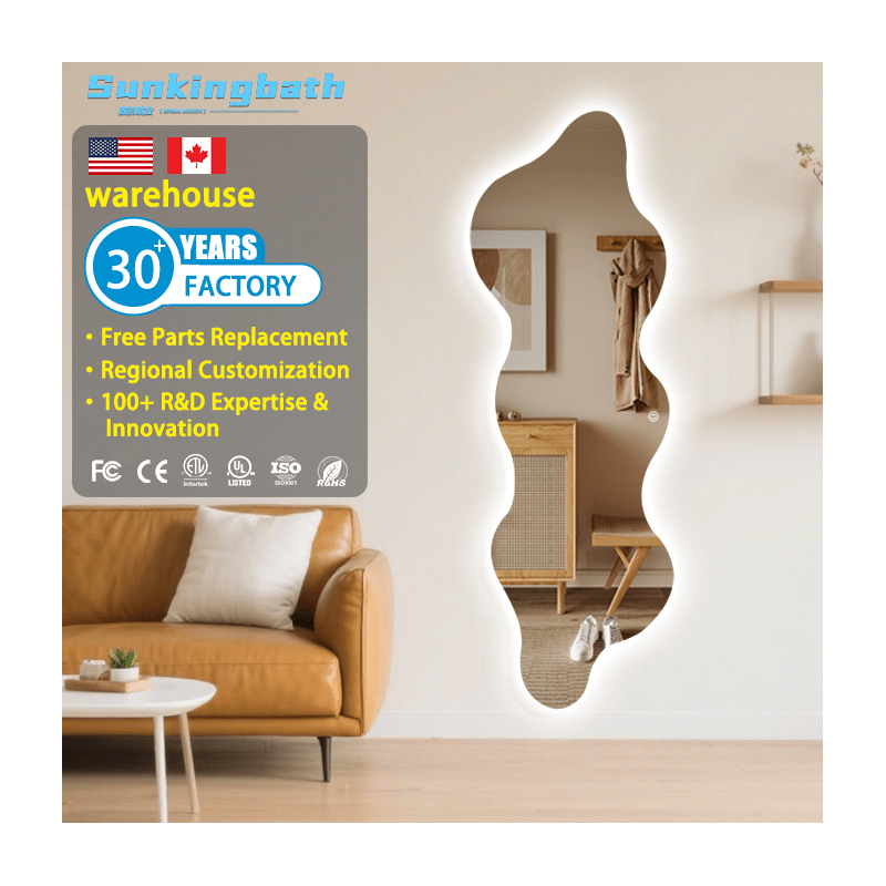 Irregular LED Full-Length Mirror