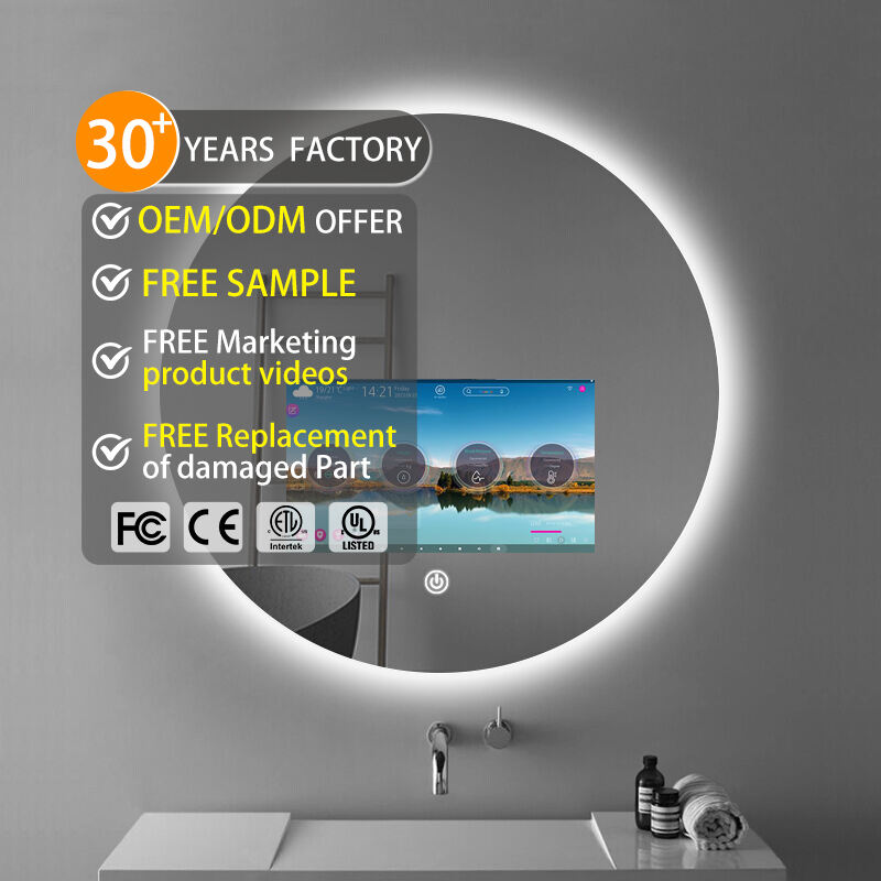 Nebel.freies Badezimmerspiegel mit Einstellbarer Helligkeit und Energiesparendes Android Smart Mirror