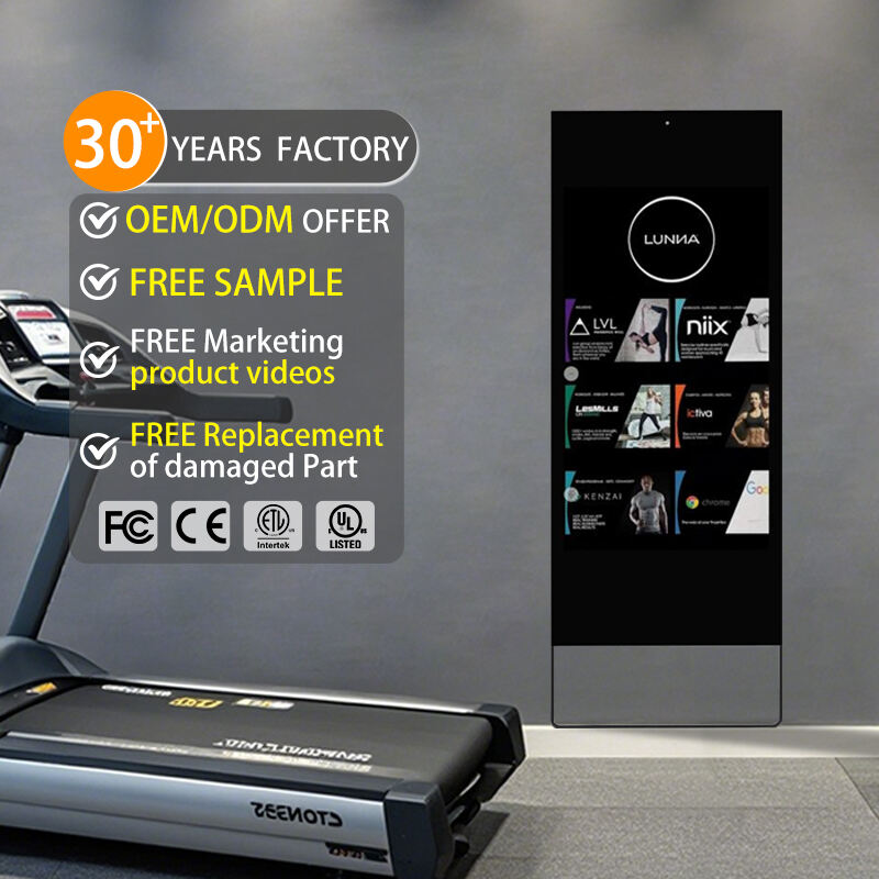 Xuất xưởng Gương Cảm ứng Hình chữ nhật Interactive Ánh sáng LED Espejo Inteligente Thông minh Ma thuật Gương với TV WIFI