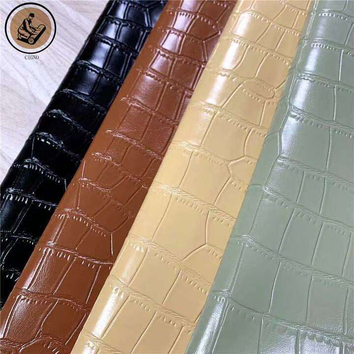 Anti-Abrasion Breathable Synthetic Leather-Dimensional Embossed PU Microfiber Faux Leather Hot Press for Shoes Handbags Luggage Belts Cars