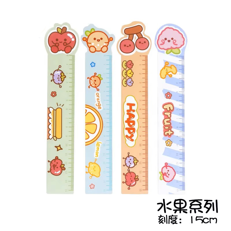 2024 new cute cartoon animal soft ruler flexible magnetic straight ruler drawing measuring tool stationery toys