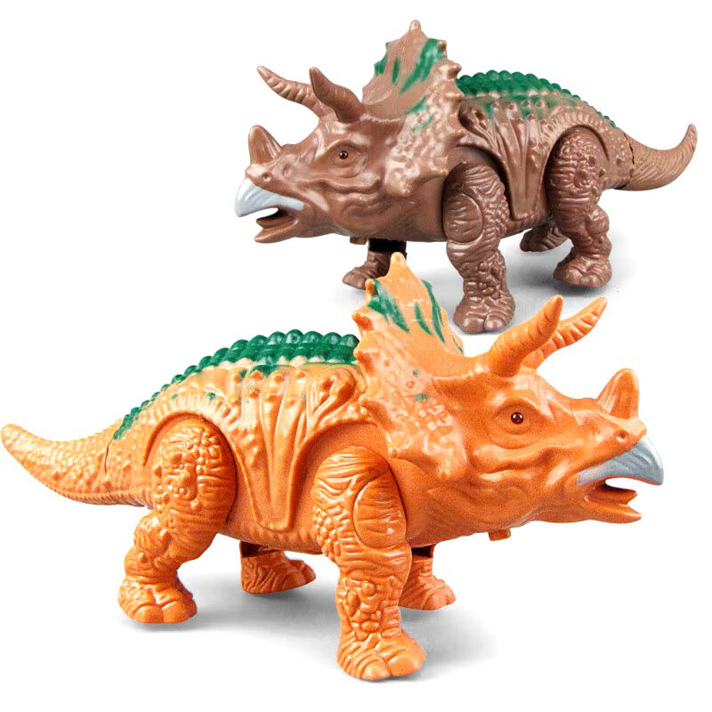 2024 new ins style DIY electric light and sound crawling dinosaur toys assembled dinosaur toys