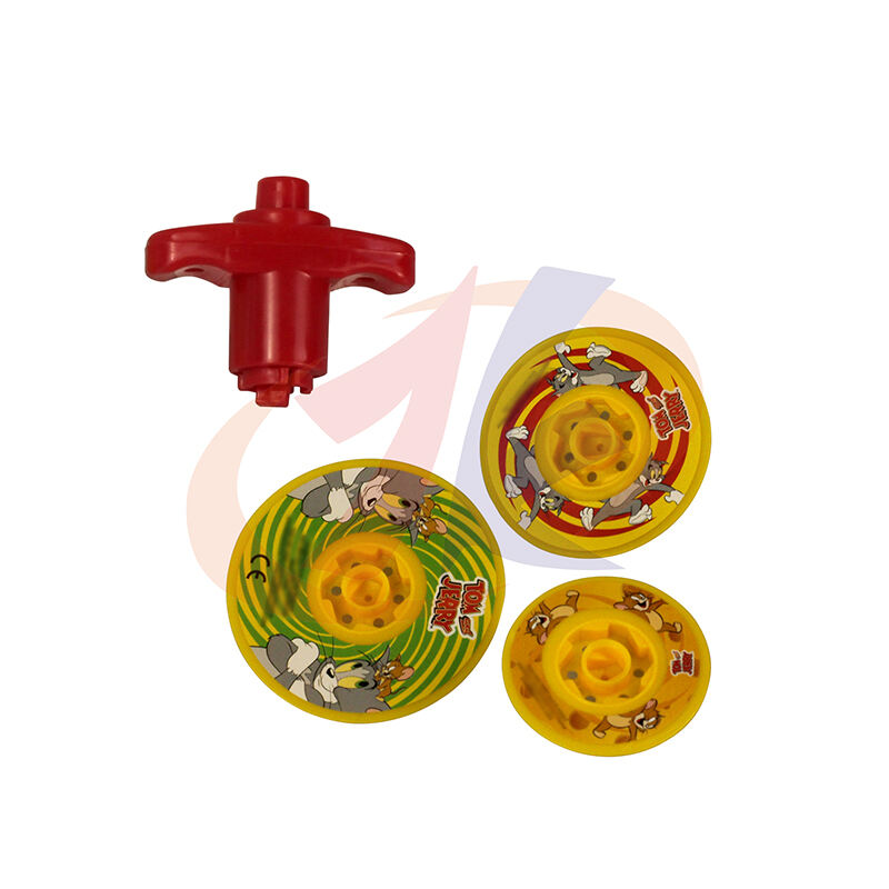 Latest style mini plastic spinning top toy for kids