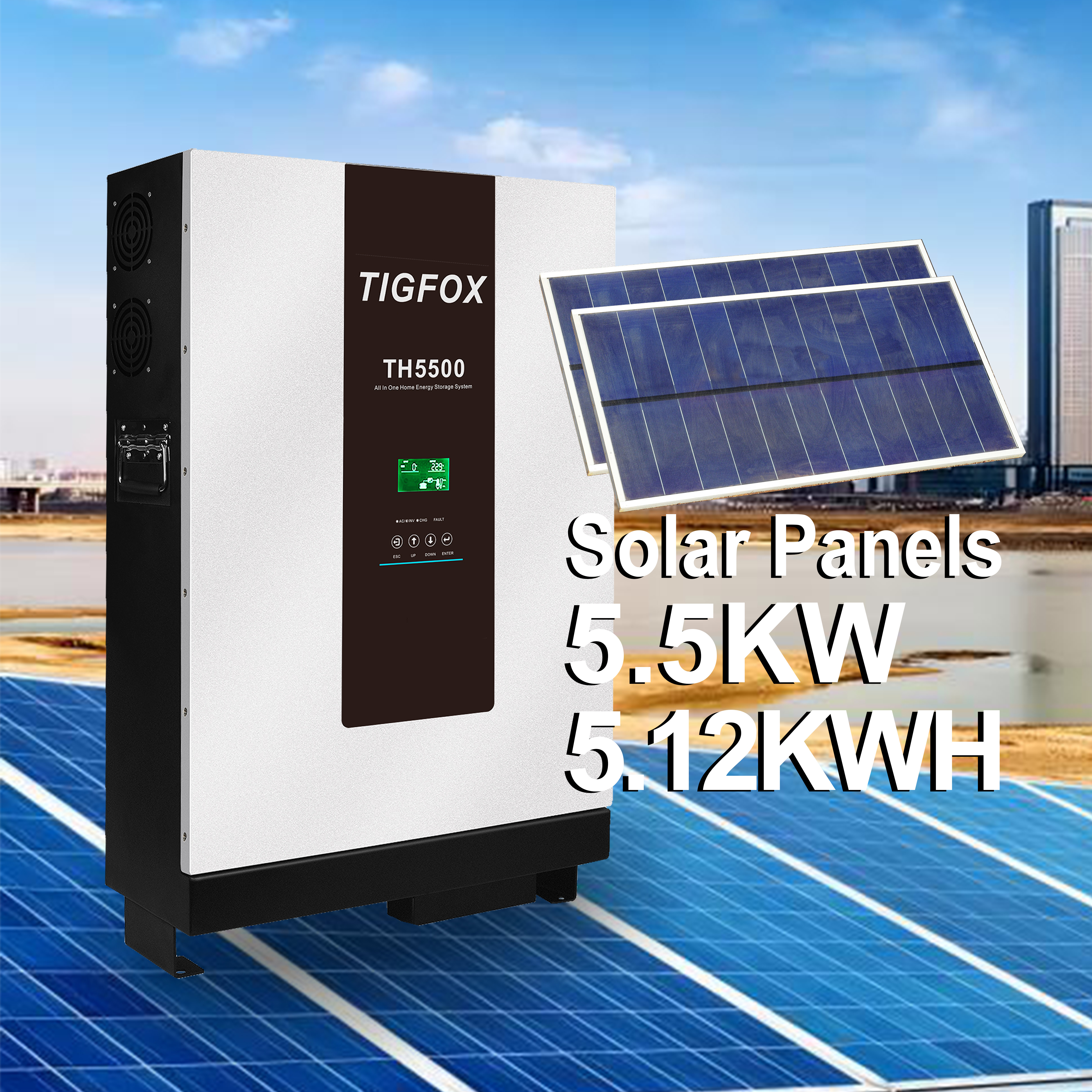 TIGFOX all in one mppt solar charge controller BMS lithium ion batteries ion batteries 48V solar 10kwh lifepo4 battery