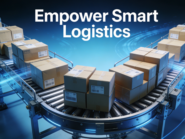 As the news cover, it directly presents the intelligent logistics sorting scene, echoing the theme of "Empower Smart Logistics", and reflecting the efficient operation of the customized conveying system and automatic sorting system.