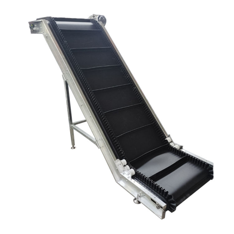 Black PVC Elevated Belt Conveyor