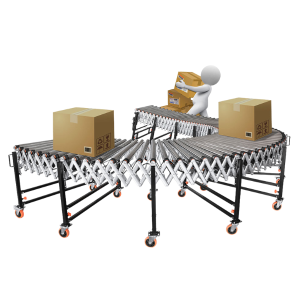 Automatic Powered Extendable Flexible Roller Conveyor