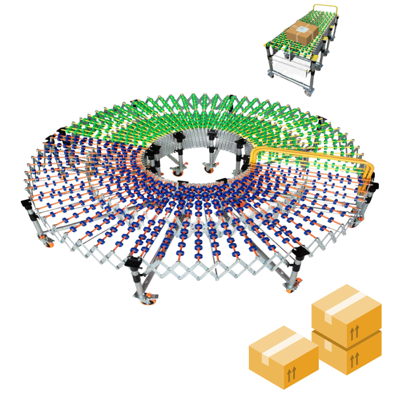Skate Wheel Automatic Telescopic Roller Conveyor
