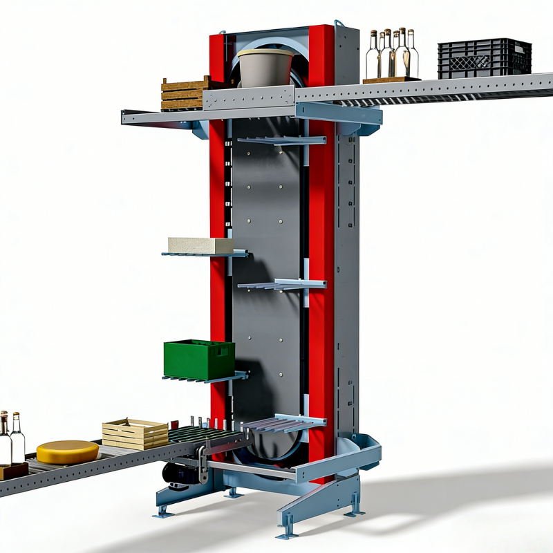 Automatic Rotary Chain Vertical Sorting Conveyor Elevator 