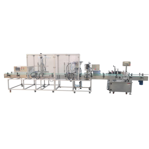 Beverage Filling Production Line with Dust Cover, Capping, Screwing & Labeling Functions