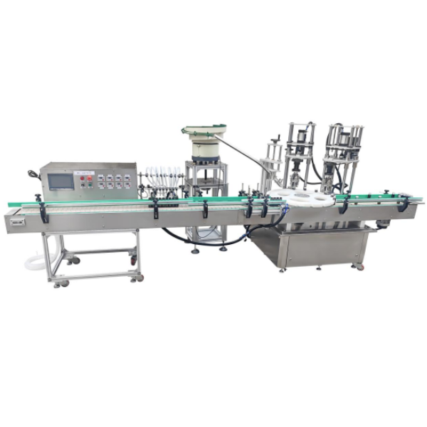 8-head liquid filling chuck-type double-lock cap production line