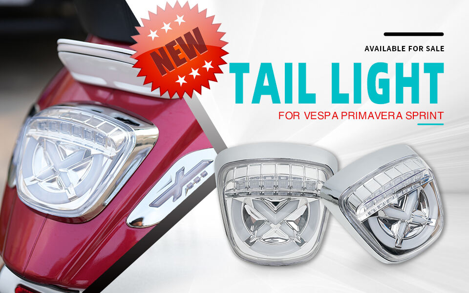 Model SPTL-X2 Modified New X Shape Style LED Taillight for Vespa Sprint and Primavera 50cc 125cc 150cc