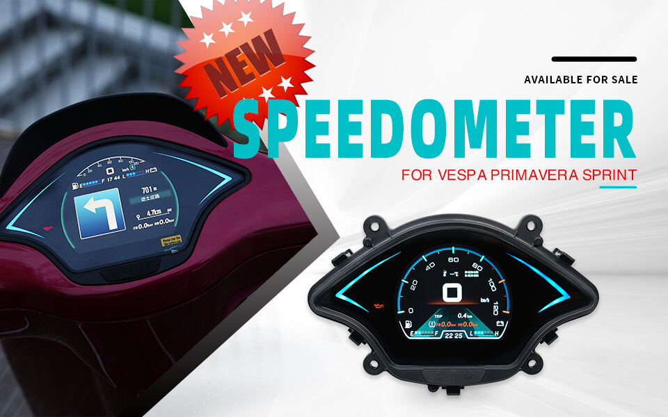 HOT! Modified TFT LCD Dashboard Speedometer for Vespa