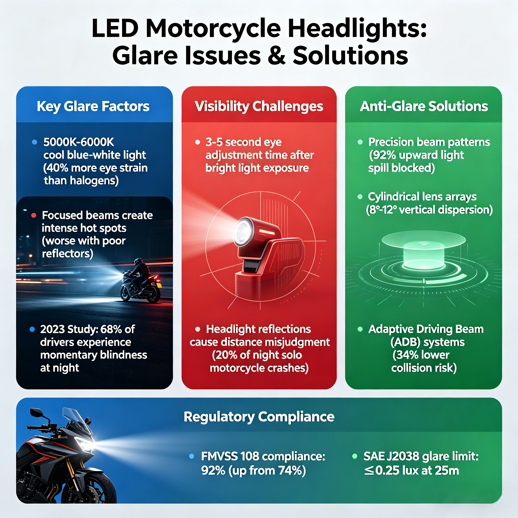 Why Anti-Glare Technology is a Must for Modern Motorcycle Headlights
