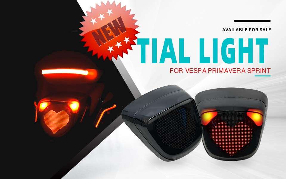 Model SPTL-PD Modified More Shape Style LED Taillight For Vespa Sprint And Primavera 50cc 125cc 150cc