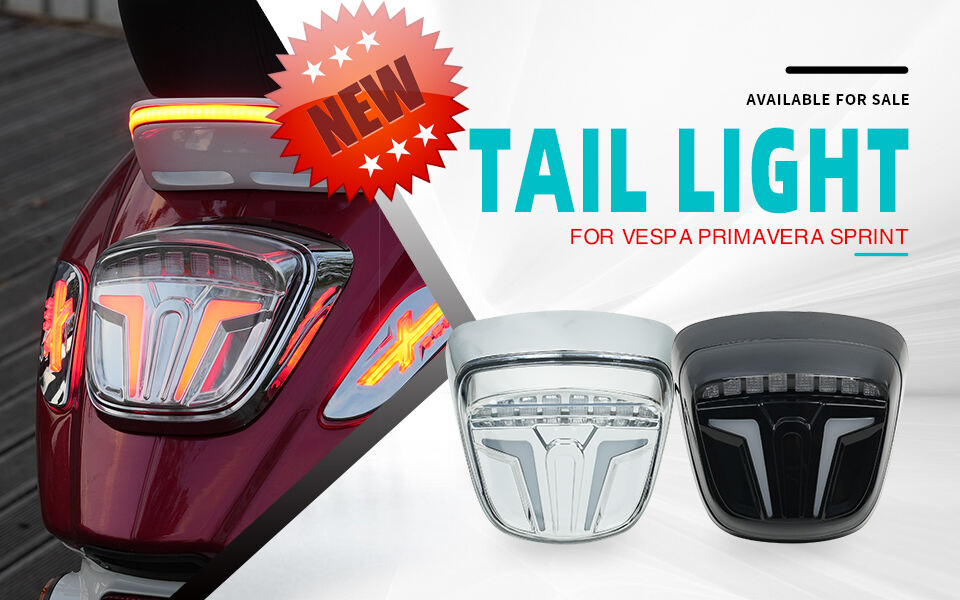 Model SPTL-T Modified LED Taillight for Vespa Sprint and Primavera 50cc 125cc 150cc