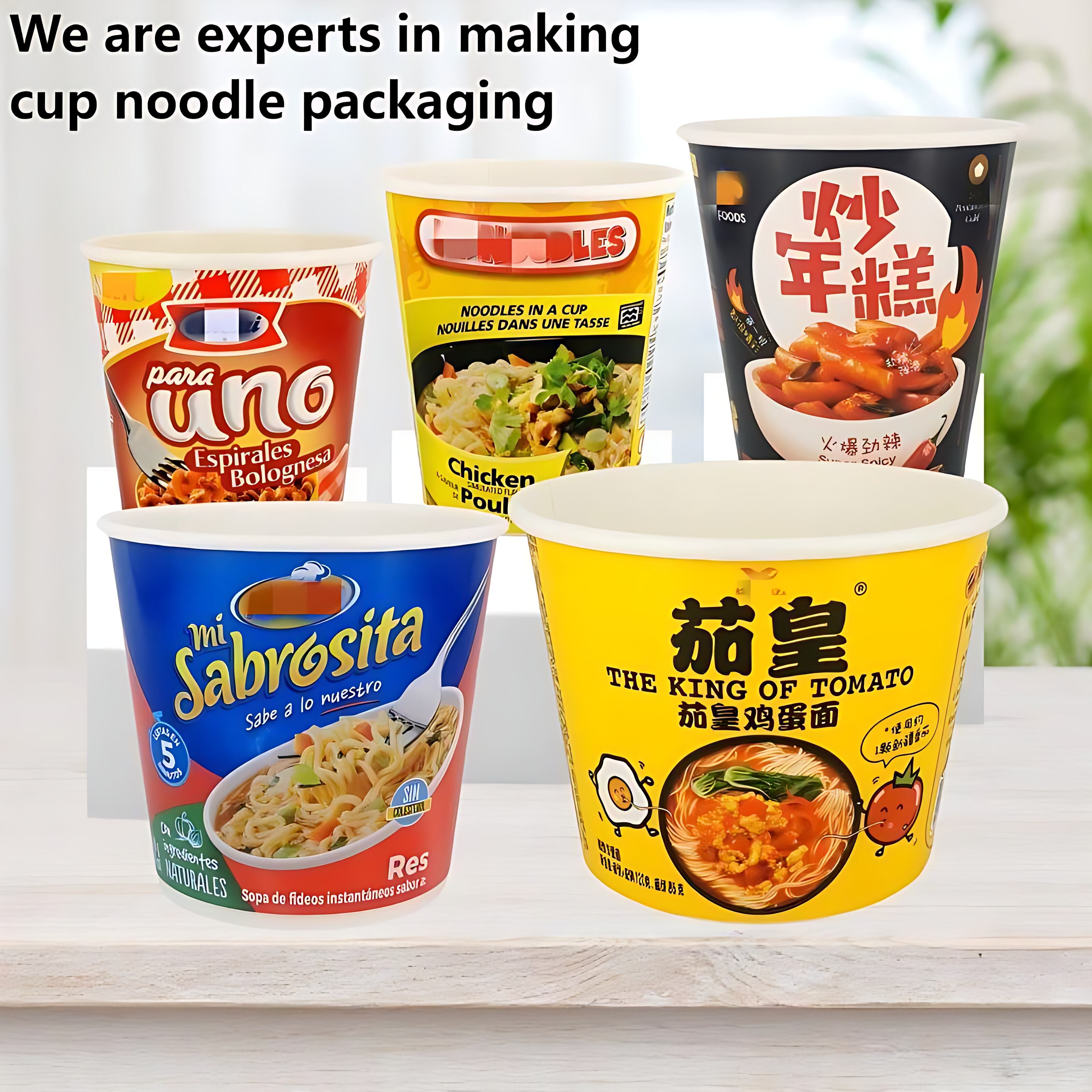 Bain sult as an chonaithe le cupaí agus bollairí ramen páipéir ina dtugtar YIBAILI a bhfuil tionchar beag ar an timpeallacht!