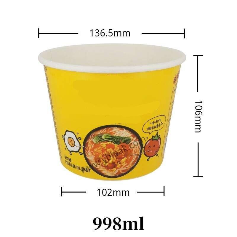 998ml Double layer paper cup for instant noodle ramen