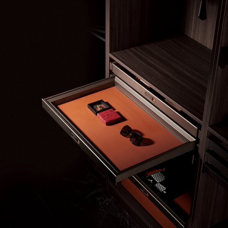 Luxury Soft-Close Storage Shelf with Leather Base