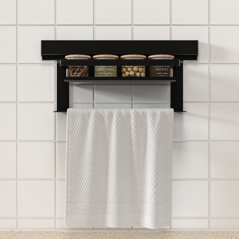 Aluminum Kitchen Storage Rack Set with Spice Rack