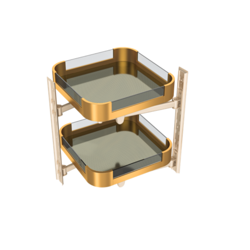 Swing Out Pantry Unit Cabinet Organizer – Soft Close, Gold Finish ...