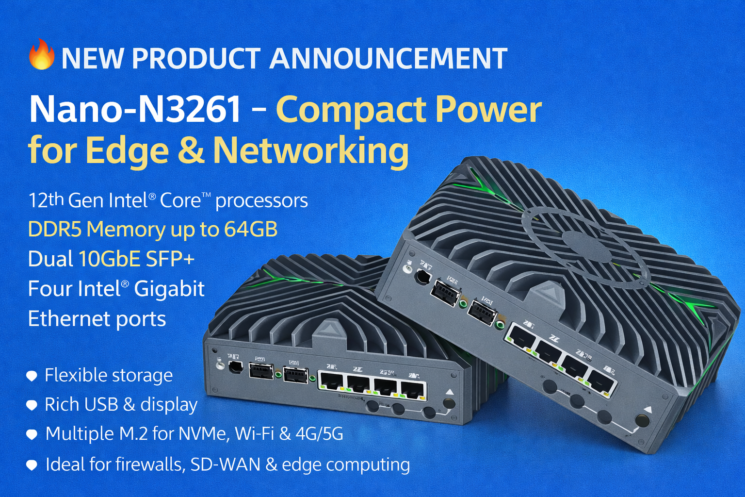 New Product Recommendation – Nano-N3261 High-Performance Network & Edge Computing Platform