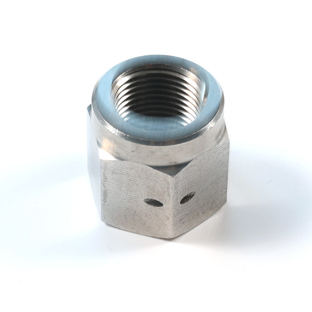 Custom CNC Machined Part Billet Aluminum Stainless Steel Threaded Plug CNC Machining Service