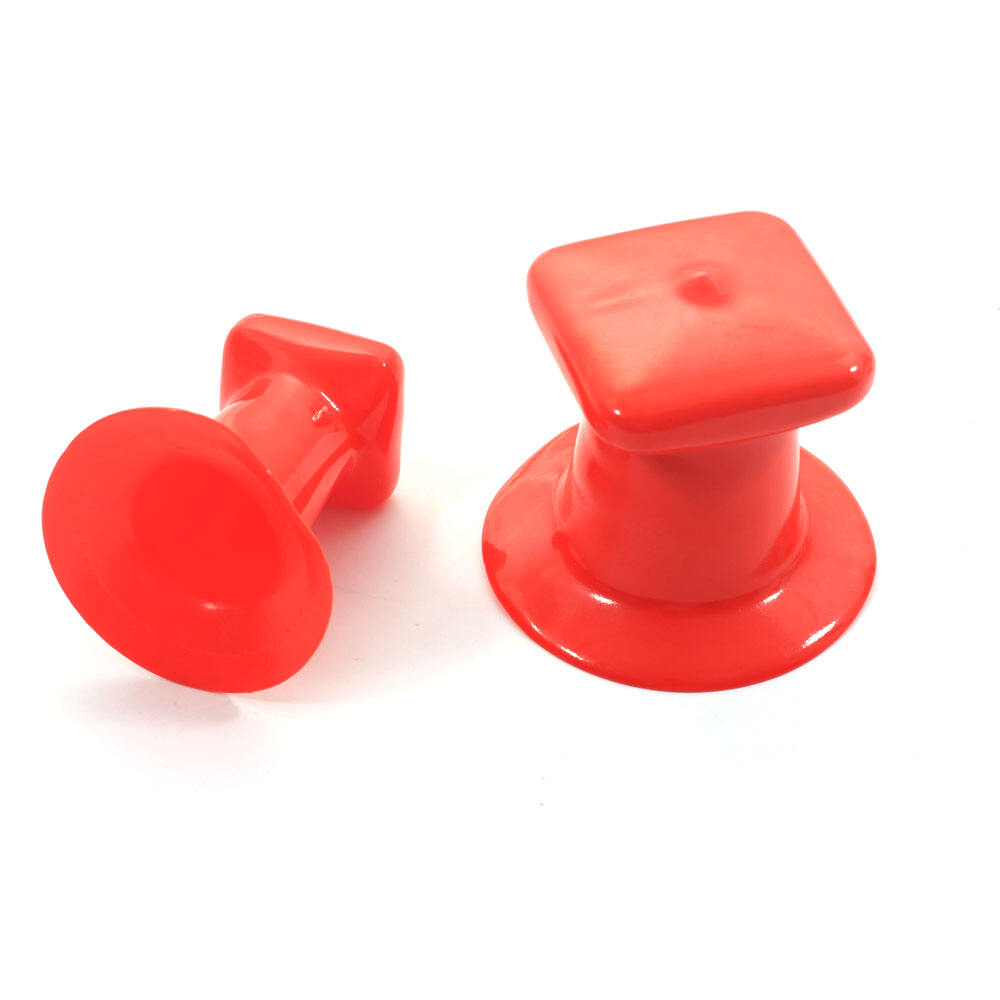Custom Red Plastic Round Dome Bolt And Nut Nylon/PE/PVC Thick Wide Flange Plug Caps