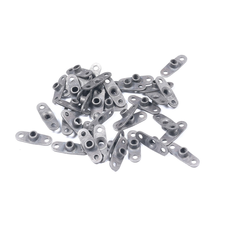 Zinkgeplateerde speciale legering, 4 mm, klasse 6 zelfborgende moer met vaste lippen, moerplaten met klinkgaten