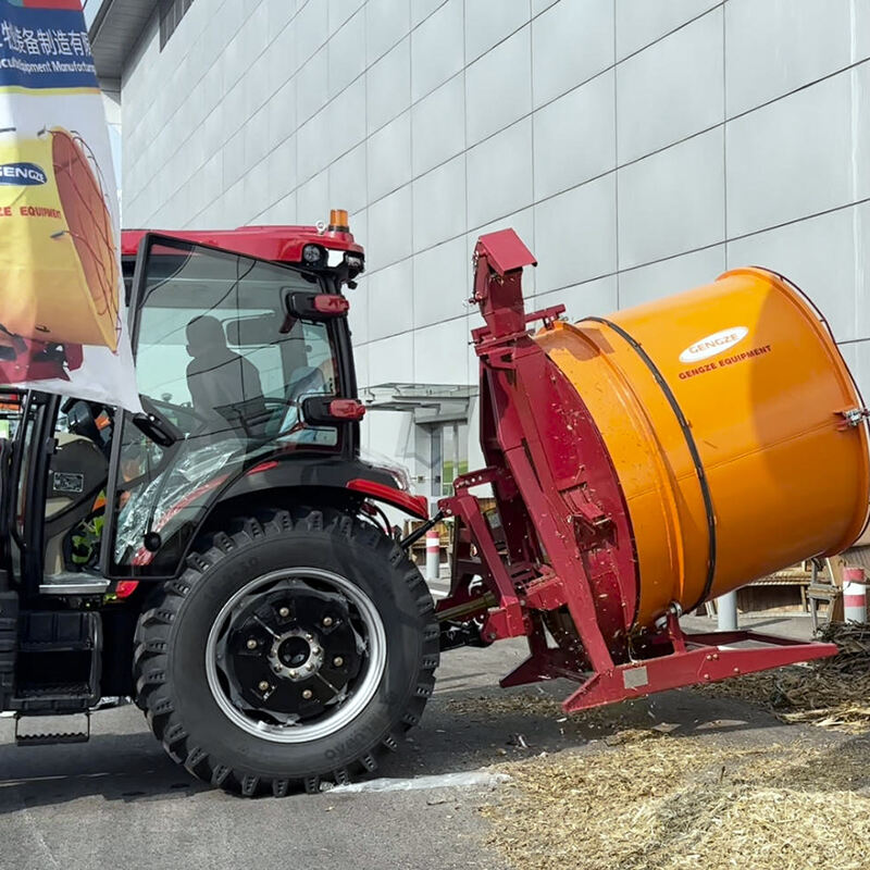 Drum-Type Forage Shredder and Blower