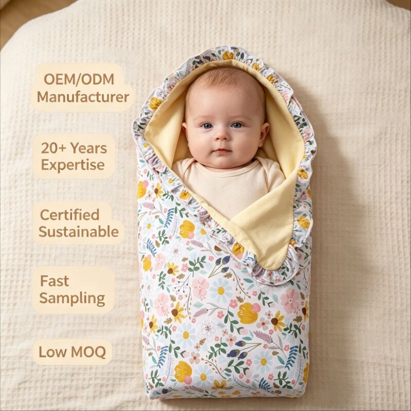 Custom Floral Baby Blanket Manufacturer | OEM ODM Infant Receiving Blanket & Swaddle Supplier